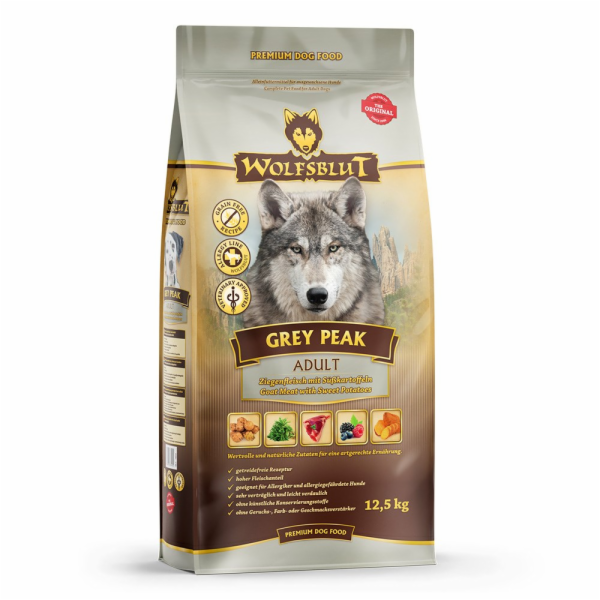 WOLFSBLUT Grey Peak Goat with sweet potatoes - suché krmi...