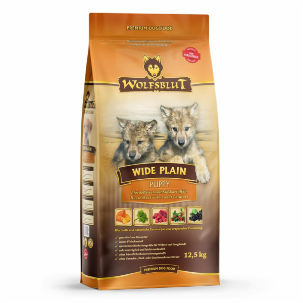 WOLFSBLUT Wide Plain Puppy Horse with sweet potatoes - su...