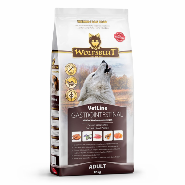 WOLFSBLUT VetLine Gastrointestinal Duck - suché krmivo pr...