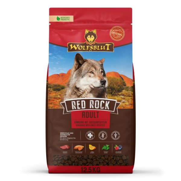 WOLFSBLUT Red Rock Kangaroo with sweet potatoes - suché k...