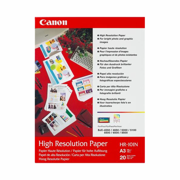 Canon fotopapír HR-101 A3, 20ks,106 g/m