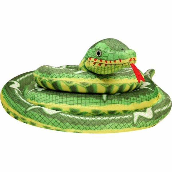 LeanToys Plyšový maskot - zelený had 400 cm