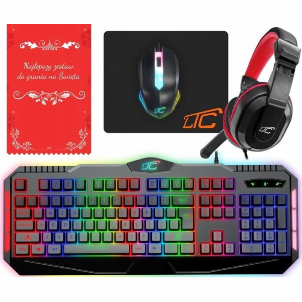 NoName Herní počítačová sada LTC 4v1 - myš, klávesnice, p...