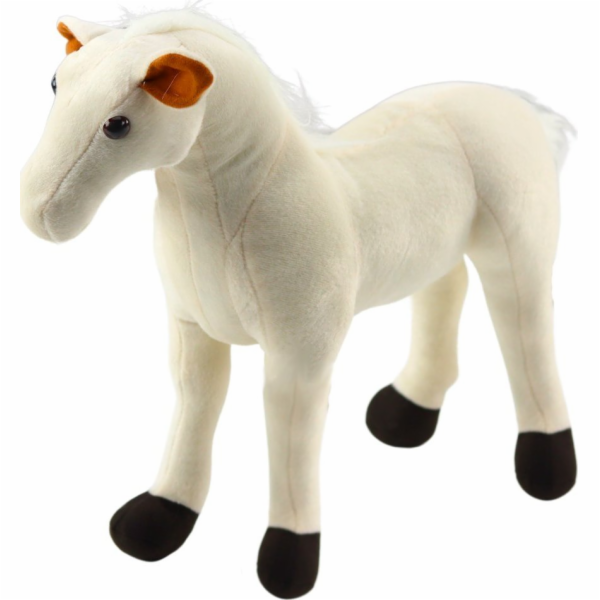 LeanToys Plyšový kůň, maskot, plyšová hračka, bílý 40 cm ...