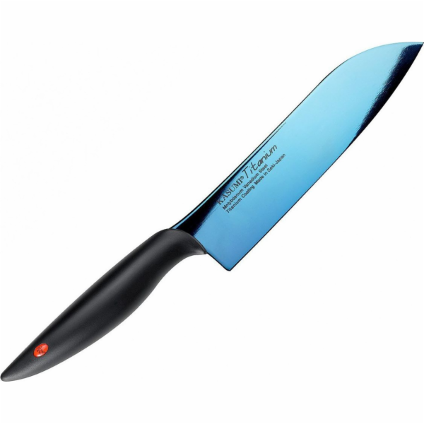 Kasumi KASUMI Nůž Santoku kovaný Titanium délka 18 cm, modrý