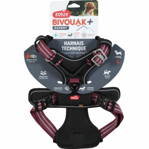 Zolux Postroj pro psy BIVOUAK L červený