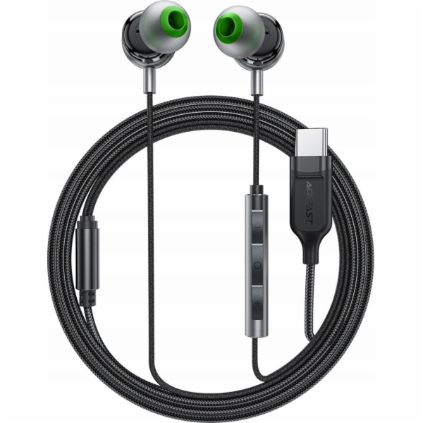 Acefast Kabelová sluchátka do uší L5 USB-C 1,2 m - černá