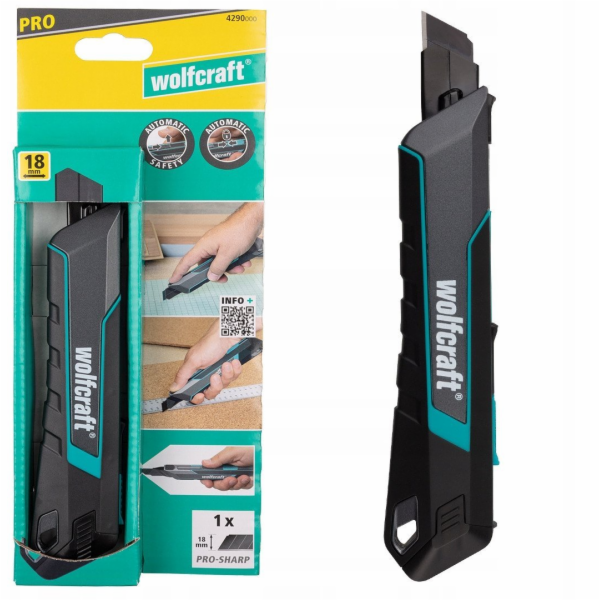 Wolfcraft Nůž PRO SAFETY s odlamovací čepelí, 18 mm wolfc...