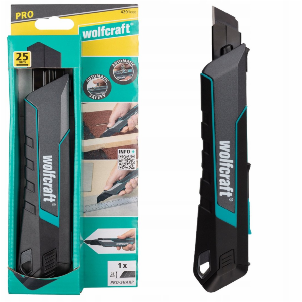 Wolfcraft 25mm nůž PRO SAFETY s odlamovací čepelí, wolfcraft