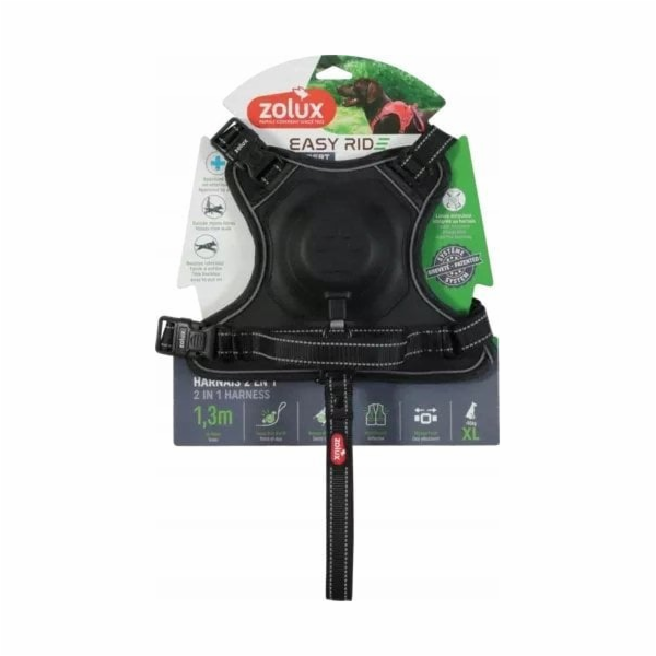 Zolux Postroj s automatickým vodítkem Easyride XL černý