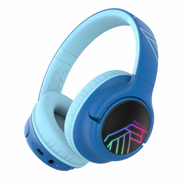 PowerLocus Dětská Bluetooth sluchátka Bobo, černá/modrá