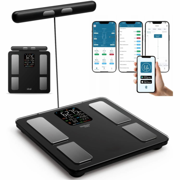 Ideal KOUPELNOVÁ VÁHA BLUETOOTH ANALYTICKÁ CHYTRÁ Apple H...