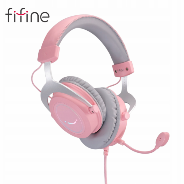Fifine H3P AmpliGame RGB studiová sluchátka na uši s mikr...