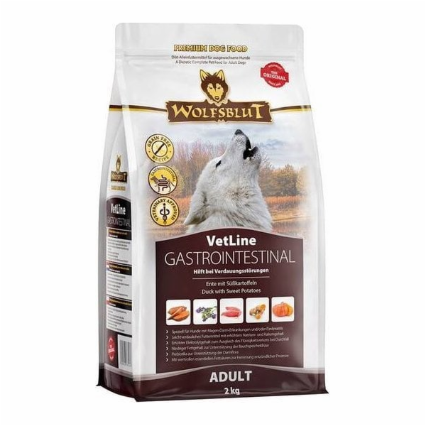 WOLFSBLUT VetLine Gastrointestinal Duck - suché krmivo pr...