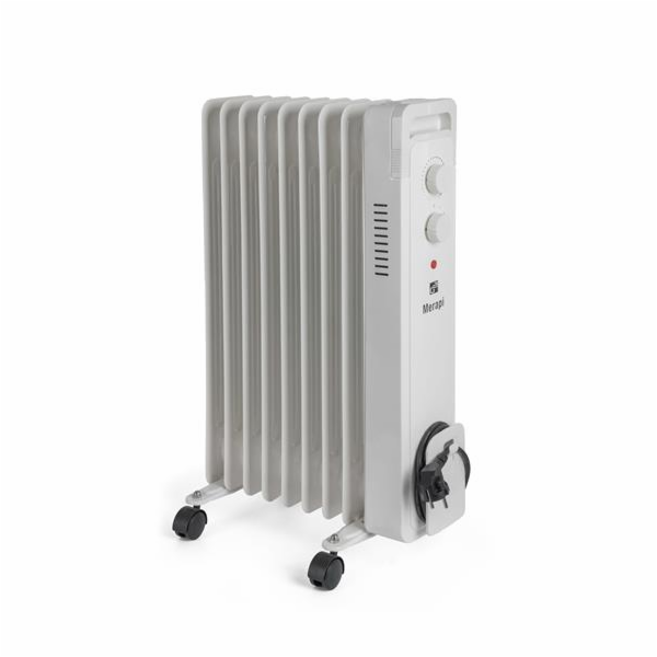 Olejový radiátor G21 Merapi bílý, 9 žeber, 2000 W