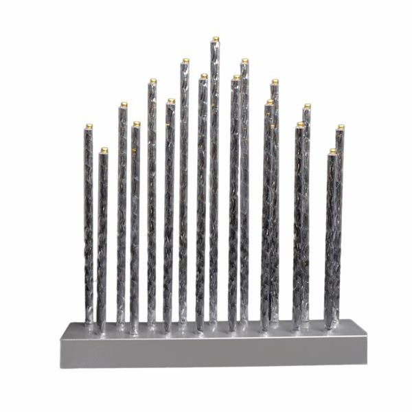 Svícen vánoční 17 svíček, LED teplá bílá, 28,5 x 26 x 5,7...