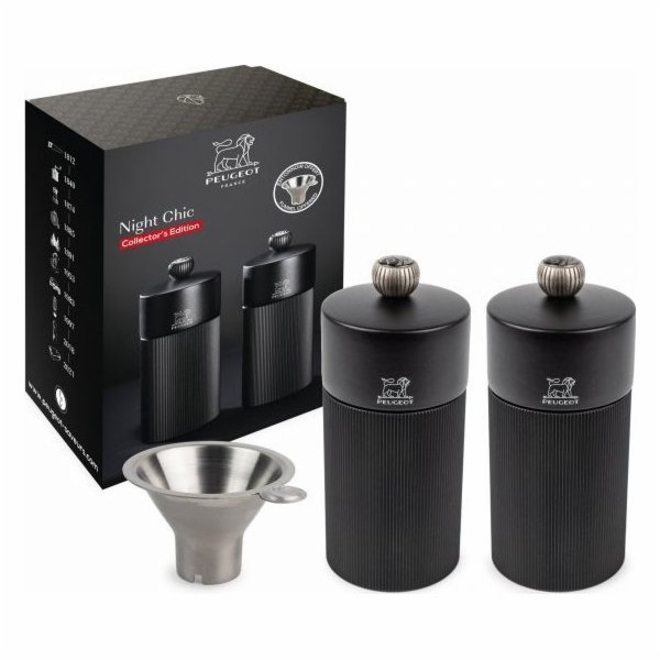 Peugeot Mlýnek na koření NIGHT CHIC sada 12 cm