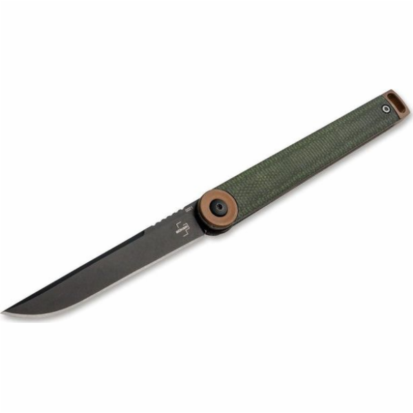 TOGO Nůž Bker Plus Kaizen Green Canvas Micarta