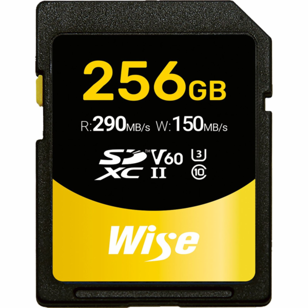 Wise SDXC UHS-II V60       256GB R:290MBs / W:150MBs   WI...