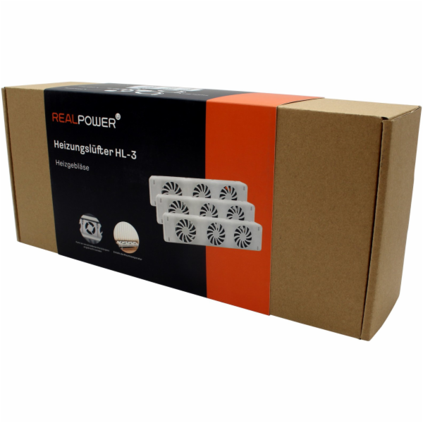 Realpower Topný ventil HL-3,3er Sada se 3 ventilátory