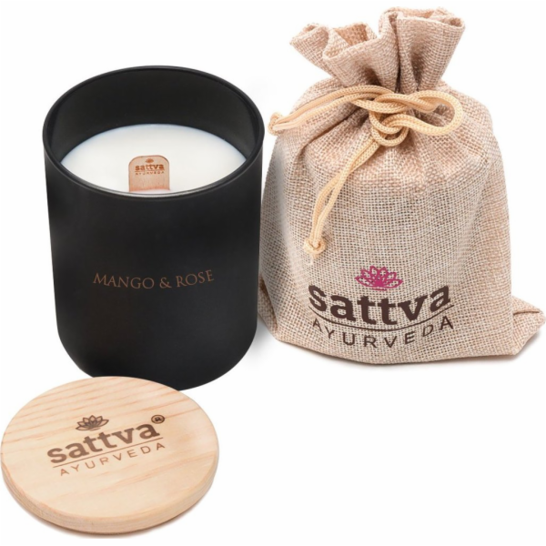 NoName SÓJOVÁ SVÍČKA MANGO A RŮŽE 200 ml - SATTVA