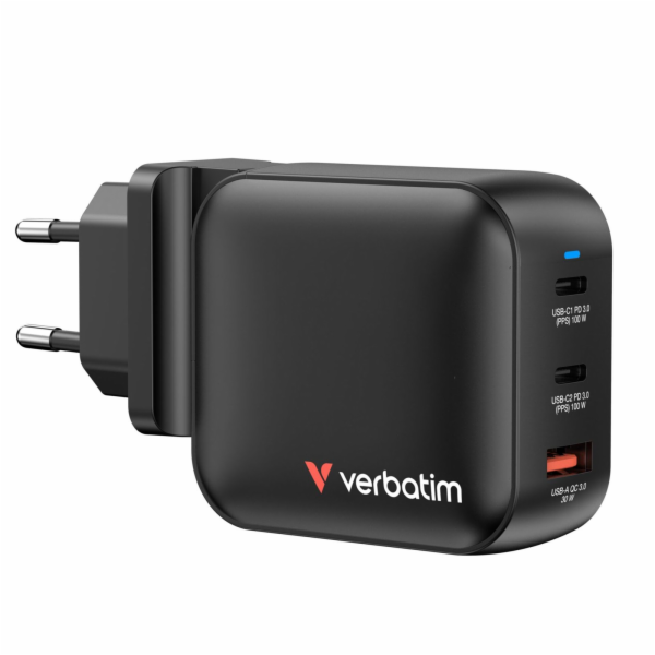 Verbatim Mini GaN Charger 100W 3Port US/EU/UK ADP        ...