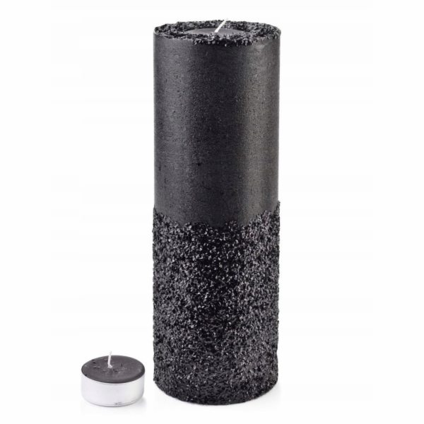 Lumarko SVÍČKA LATERNA VÁLCOVÁ 120X360 DIAMANTOVÁ ČERNÁ Č...