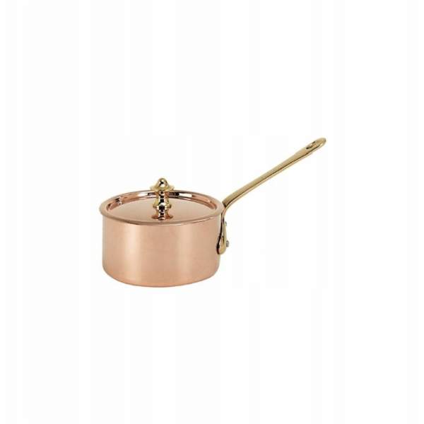 De Buyer Měděný hrnec s poklicí 9 cm
