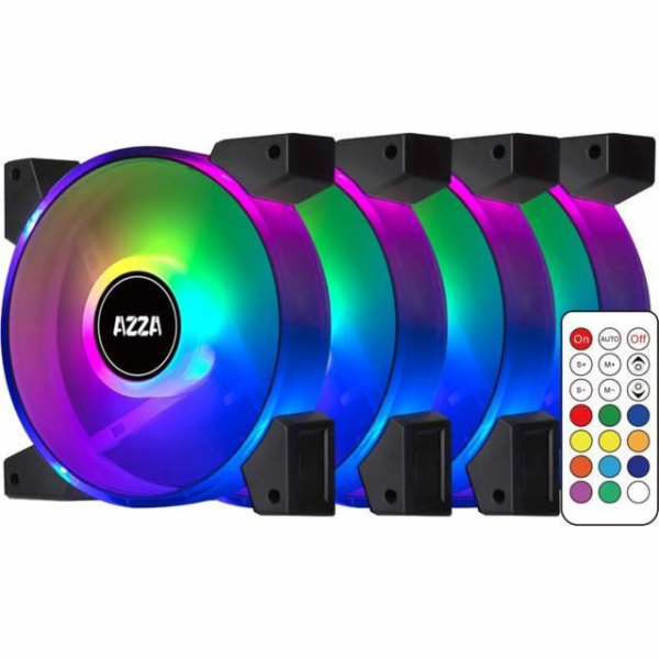 Azza Čtyřdílný ventilátor Hurricane II ARGB (FNAZ-12DRGB2...