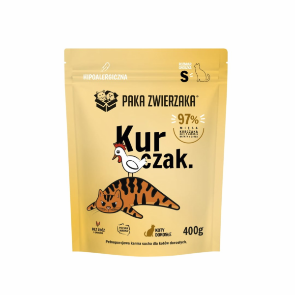 PAKA ZWIERZAKA Chicken S - suché krmivo pro kočky - 400g