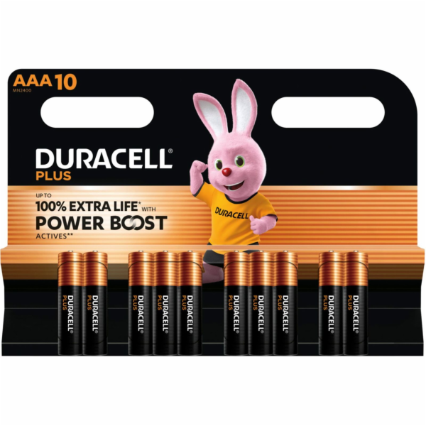 1x10 Duracell Plus Power Boost Micro MN2400 AAA LR03 1,5V