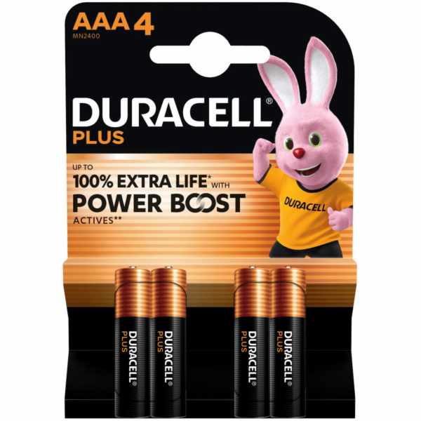 1x4 Duracell Plus Power Boost Micro MN2400 AAA LR03 1,5V