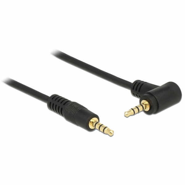 Delock&nbsp;kabel&nbsp;Stereo&nbsp;Jack&nbsp;3.5&nbsp;mm&nbsp;4&nbsp;pin&nbsp;samec&nbsp;>&nbsp;samec&nbsp;úhlov...