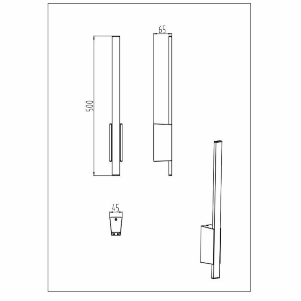 Lampa Domoletti MARZO 14614, 9W, LED, IP44, černá