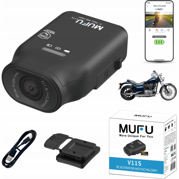 MUFU Videorekordér MUFU MOTOCAM V11S FULLHD 7H MOTOCYKLOV...