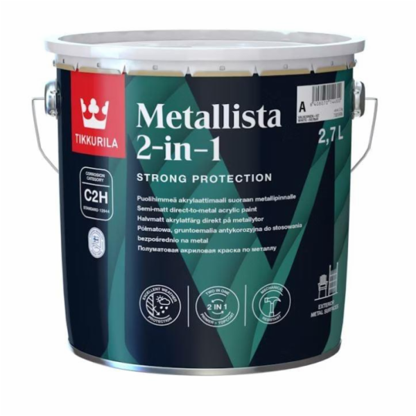 BARVA METALLISTA 2V1 A POLOMATNÁ, BÍLÁ 2,7L