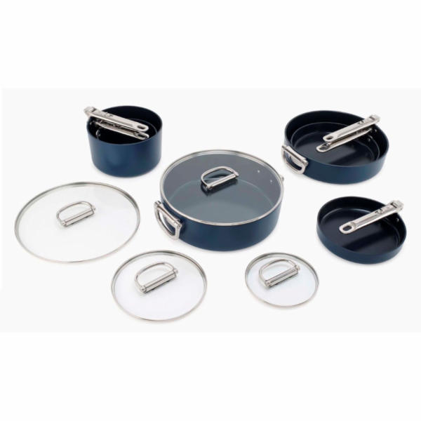 Joseph Joseph Space Folding Han. Ceramic N/S 6pc Blue Coo...