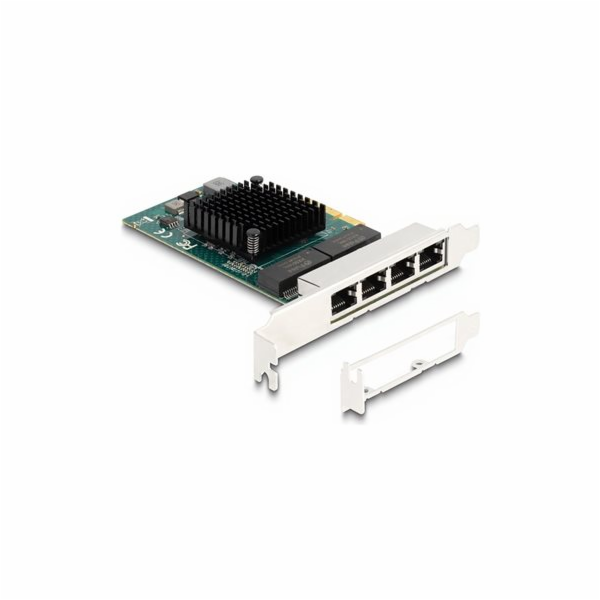 Delock - Sítový adaptér - PCIe 2.0 x4 nízký profil - Giga...