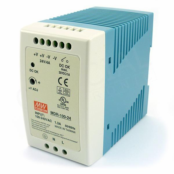 MEANWELL - MDR-100-24 - Průmyslový napájecí zdroj 24V 100...