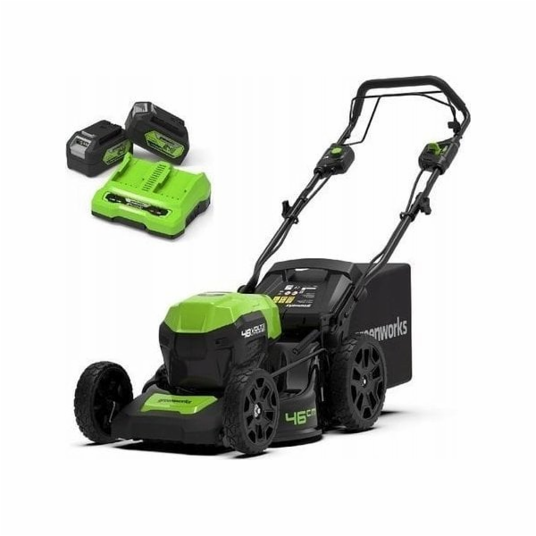 Greenworks Akumulátorová sekačka na trávu 2x24V s pohonem...