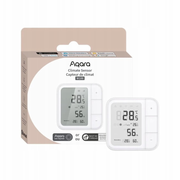 Aqara Smart Home Climate Sensor W100, Zigbee a Thread sen...