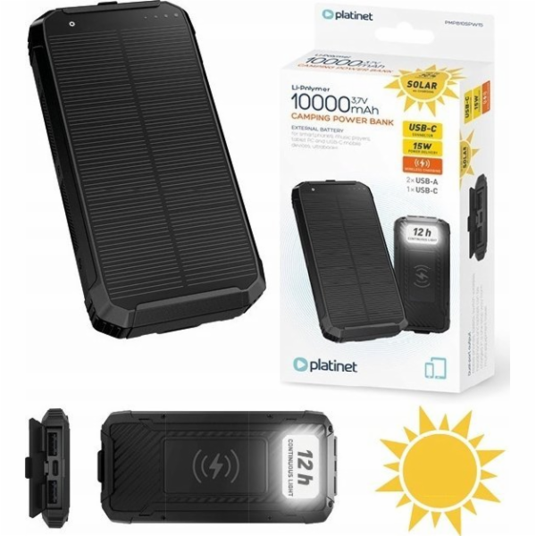Green Cell PLATINET POWER BANK 10000 mAh BEZDRÁTOVÁ NABÍJ...