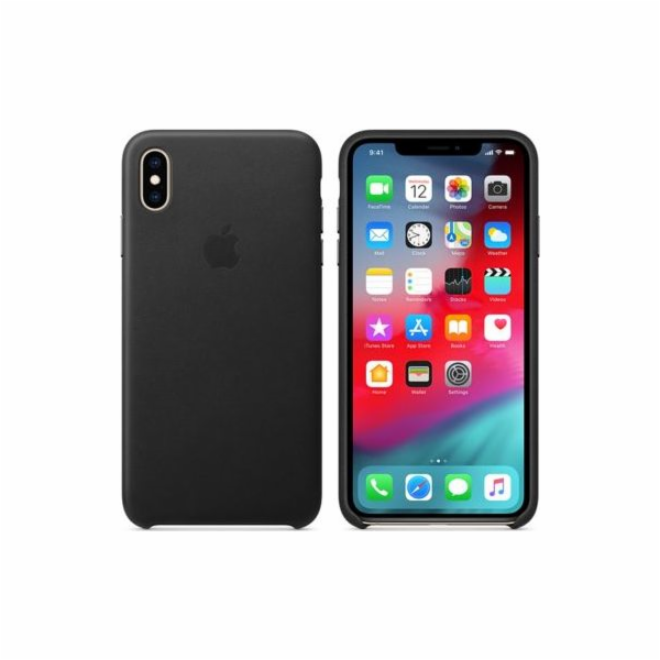 Apple Kožený kryt iPhone XS Max černý