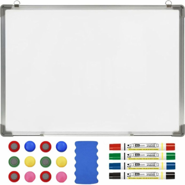 ExtraLink MAGNETICKÁ BÍLÁ STIRATELNÁ TABULE 120X90CM + PŘ...