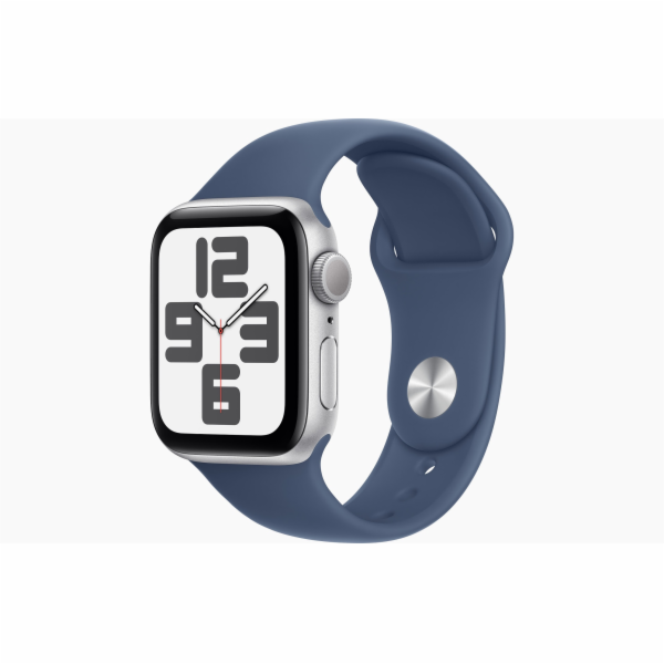 Apple Watch SE GPS 44mm Silver Aluminium Case with Denim ...
