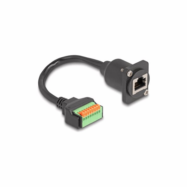 Delock - Sítový kabel - RJ-45 (F) do 8 kolíková svorkovni...