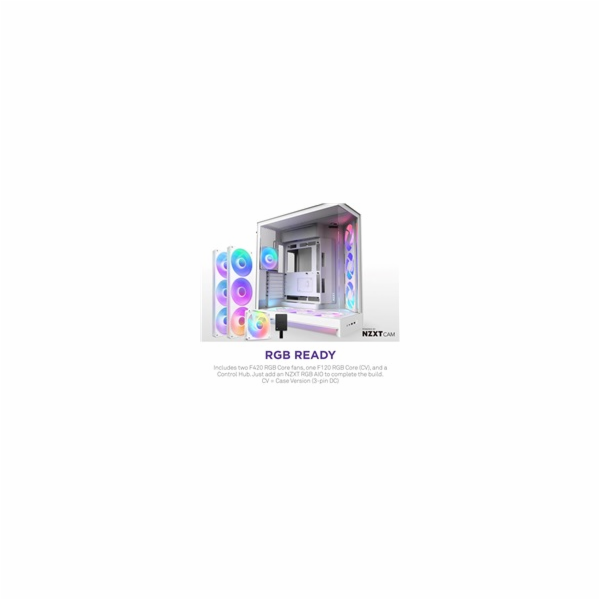 NZXT skříň H9 Flow ARGB+ dvoukomorová ATX / 6xRGB 140 mm ...