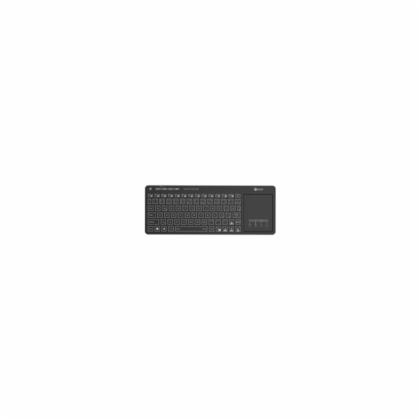 C-TECH Klávesnice WLTK-03, Bezdrátová, Touchpad, černá