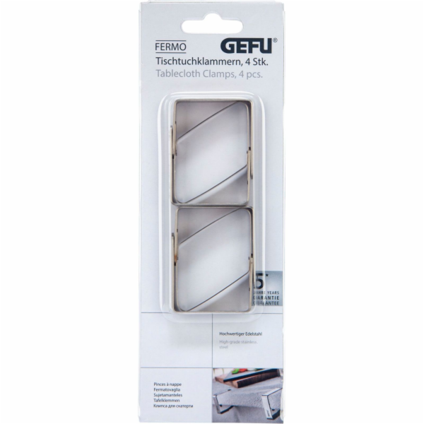 Gefu Table Cloth Clamps 4 pcs. Inox