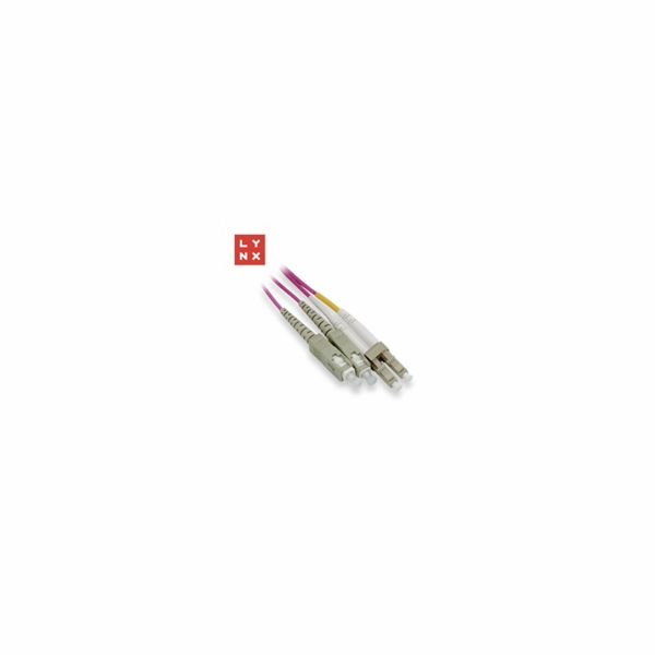 LYNX duplexní patch kabel MM, OM4, LC/SC, 50/125µm, 0,5m